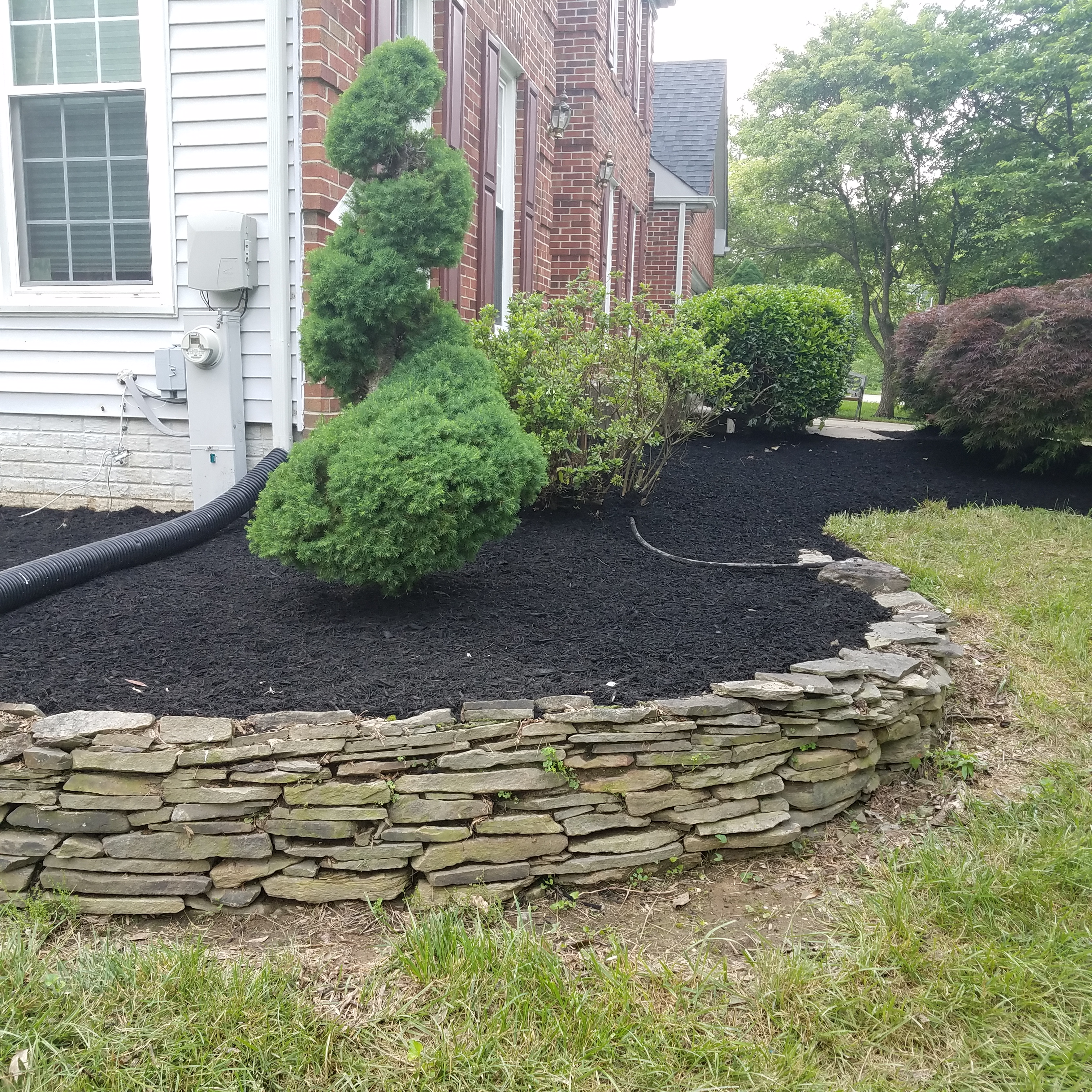 Raised garden secured by stoney masonry